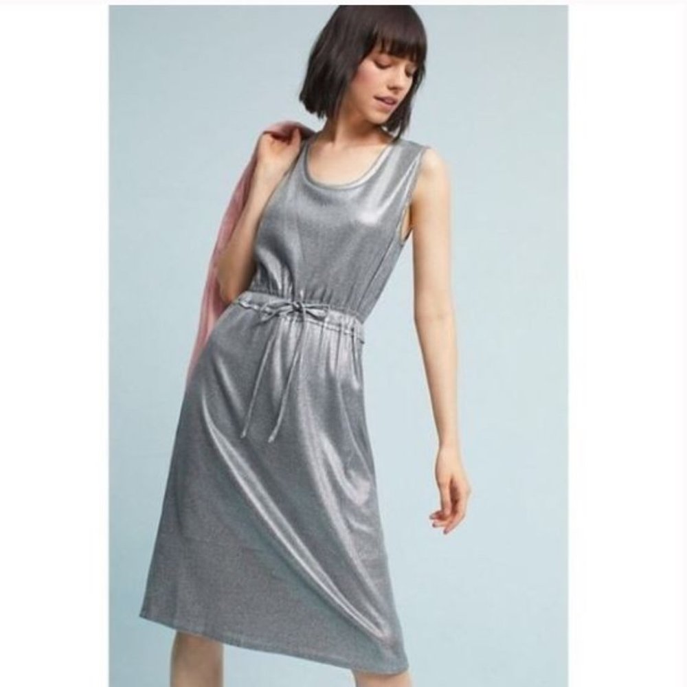 Anthropologie Metallic Knit Dress by Dolan Left Coast - Size Small Petite - NWOT